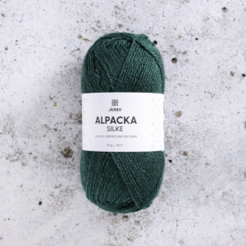 Järbo Alpaca Silk Garn 514 Dypgrønn