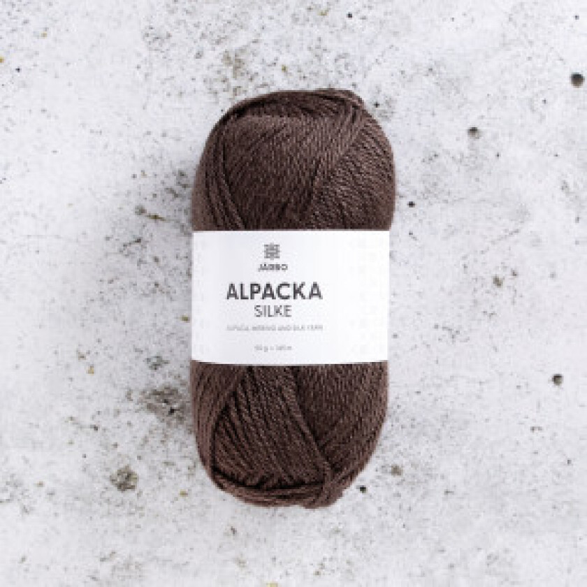 Järbo Alpaca Silk Garn 513 Brun Grankogle