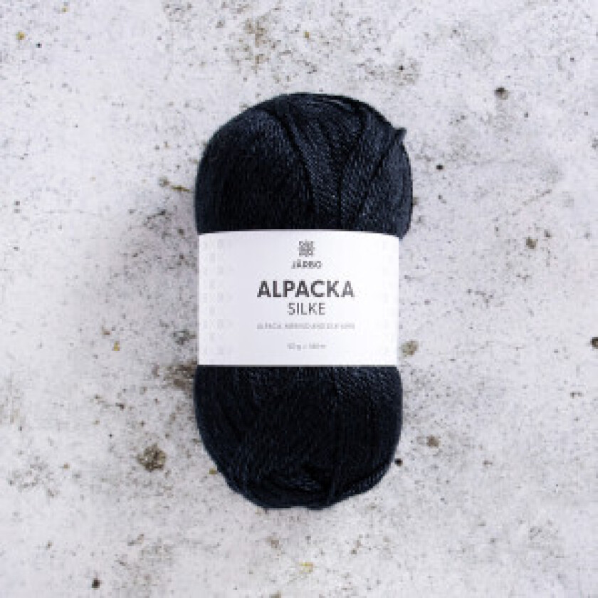 Järbo Alpaca Silk Garn 504 Black Raven