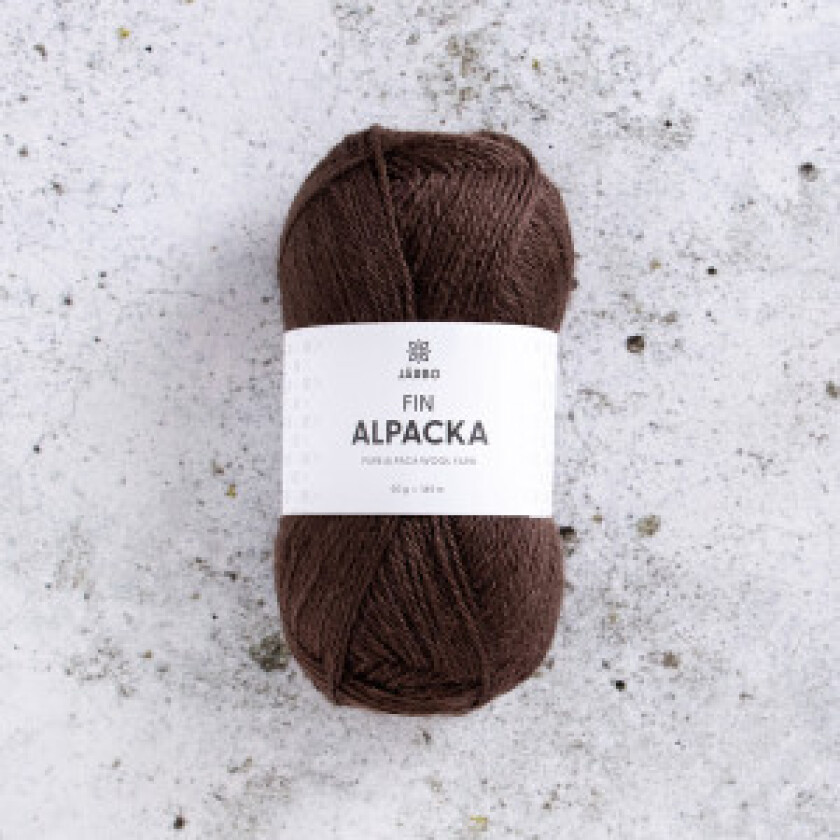 Järbo Fine Alpaca Garn 157 Brun Grankogle