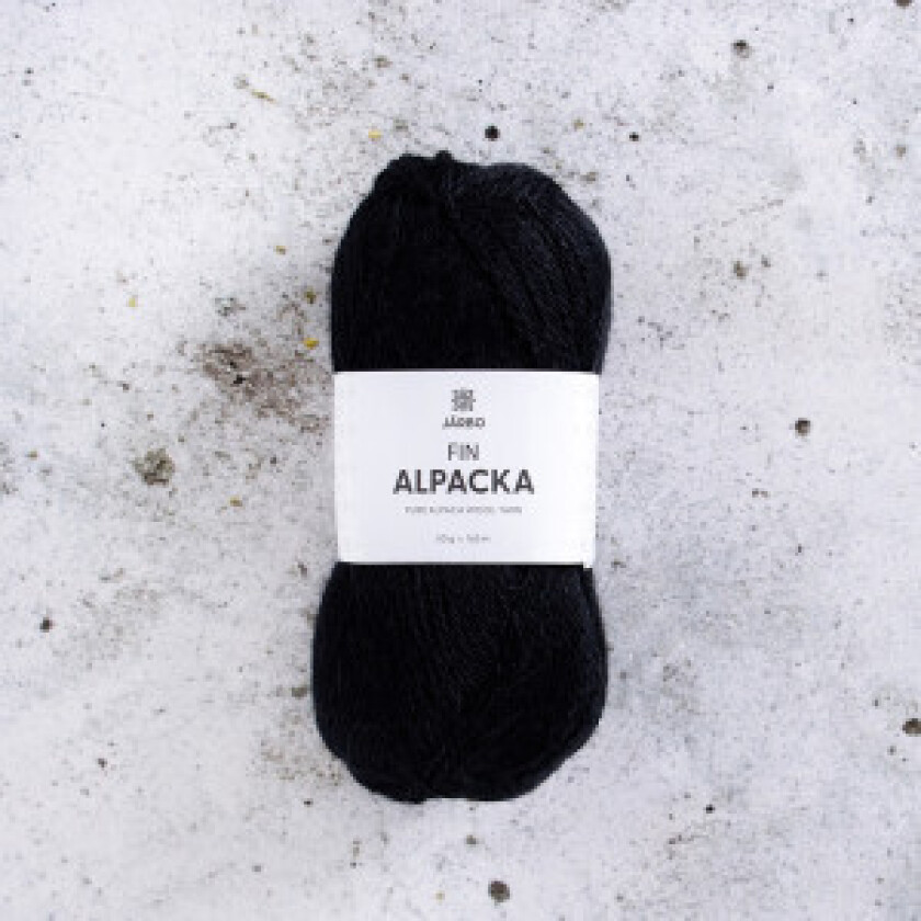 Järbo Fine Alpaca Garn 155 Black Raven