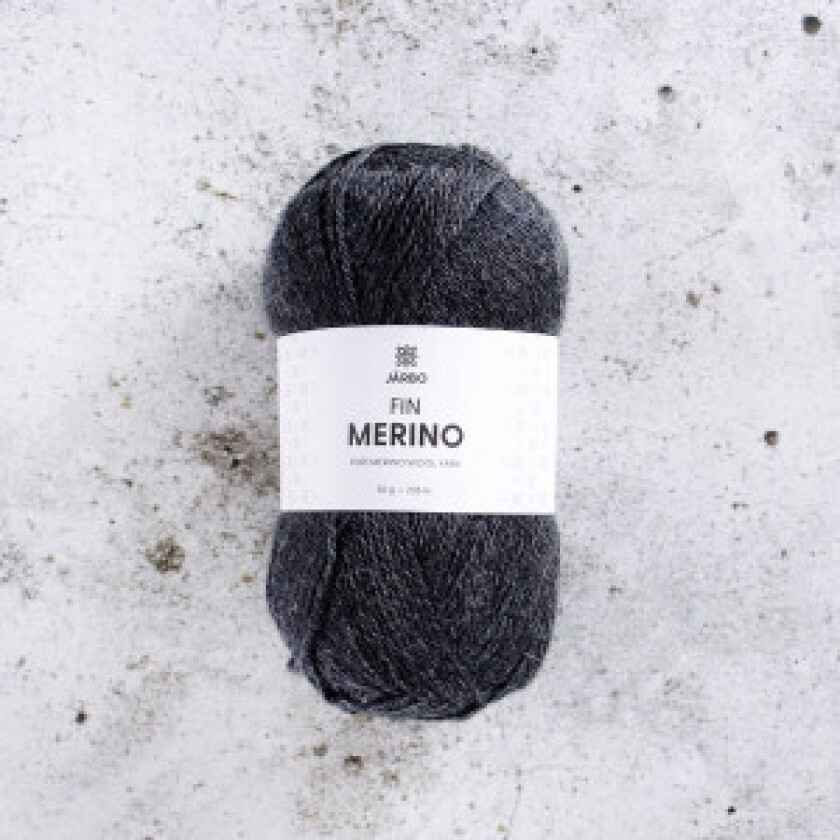 Svarta Fåret Fine Merino Garn 316 Grå Asfalt