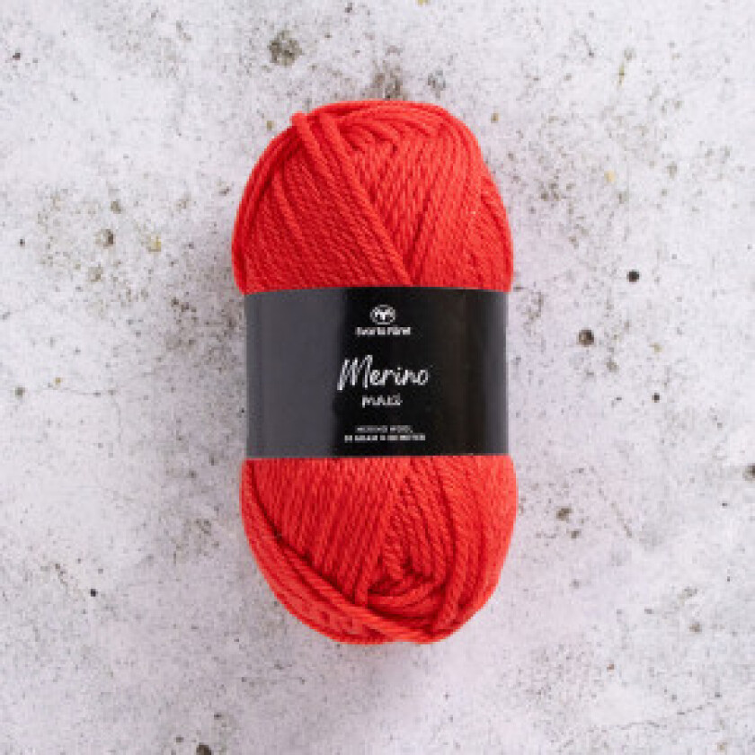 Svarta Fåret Merino Maxi Garn 522 Red Rooster