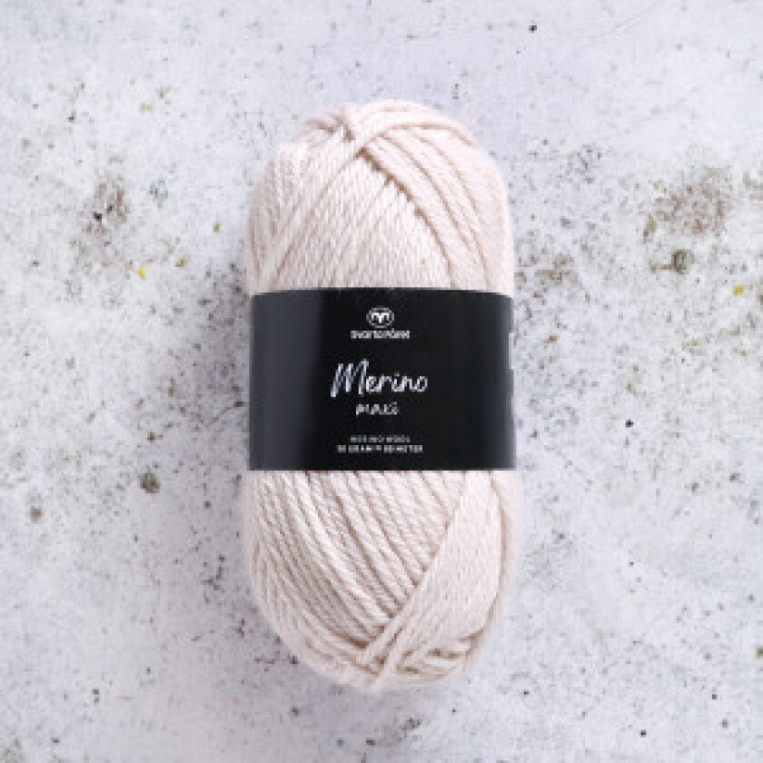 Svarta Fåret Merino Maxi Garn 500 Cannoli Creme