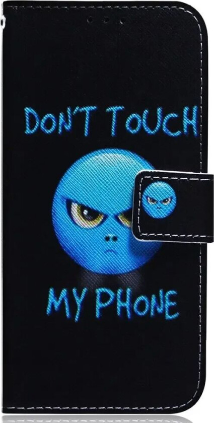 Samsung Galaxy A25 (5G) Kunstskinn Deksel m. Lommebok & Trykk - "Don't Touch My Phone"