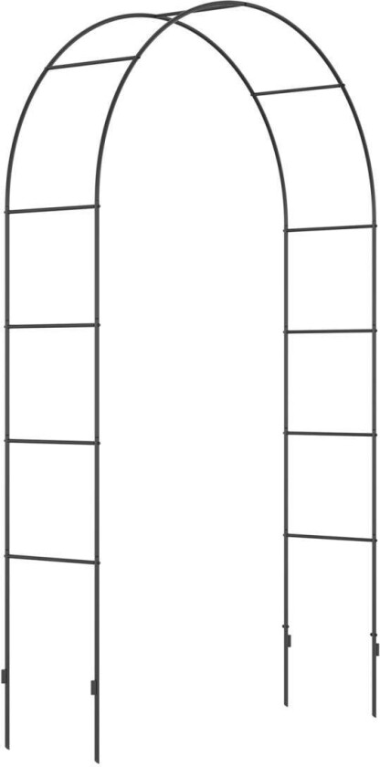 Rose Arch Metal Arch Hage Arch Klatreplanter Svart 140 X 40 X 240 Cm