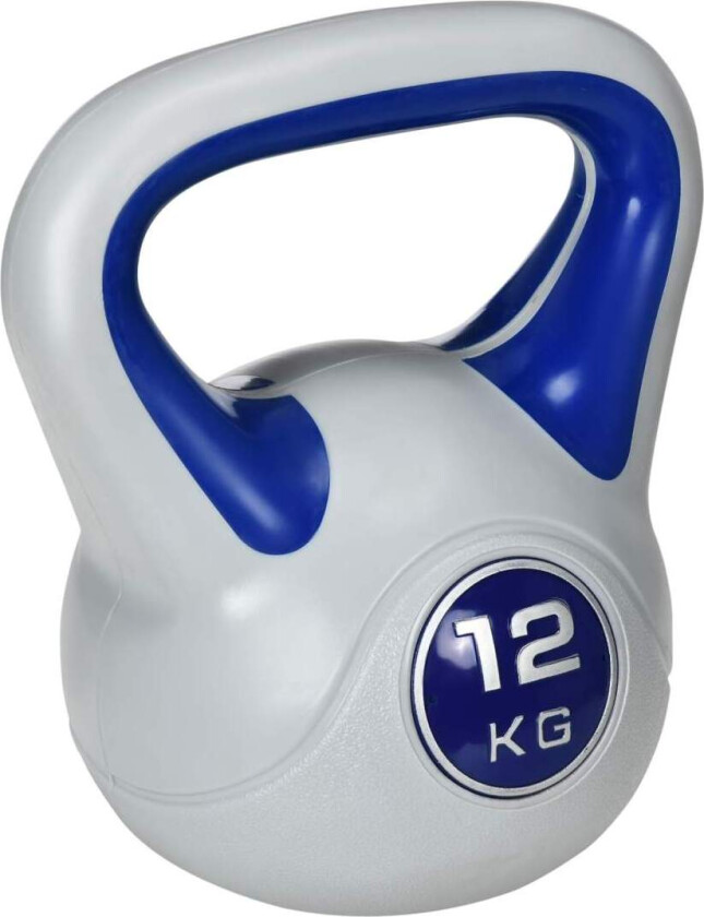 Kettlebell 12 Kg Gulvvennlig Kettlebell For Styrketrening Og Kondisjon, Blå