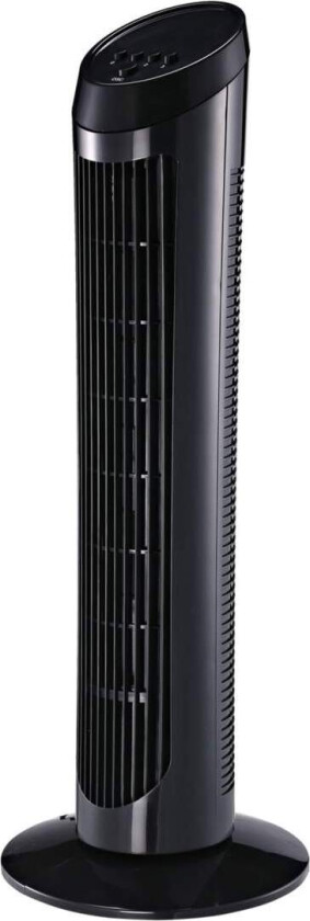 Tårnvifte Pidestallvifte Med 3 Ventilasjonsnivåer, 70° Oscillasjon, 45 W, Abs, Svart, Ø27 X H75 Cm