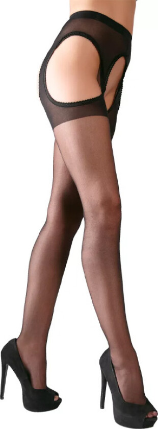 Bunnløse Strømpebukser i Hofteholderstil - Svart - S/M