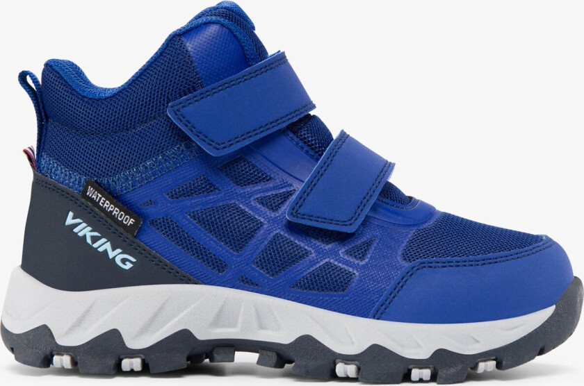 Track Mid Kids Sneaker Blue Waterproof Velcro