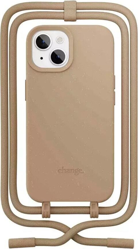 iPhone 15 Change Deksel med Strop - 100% Plantebasert - Taupe