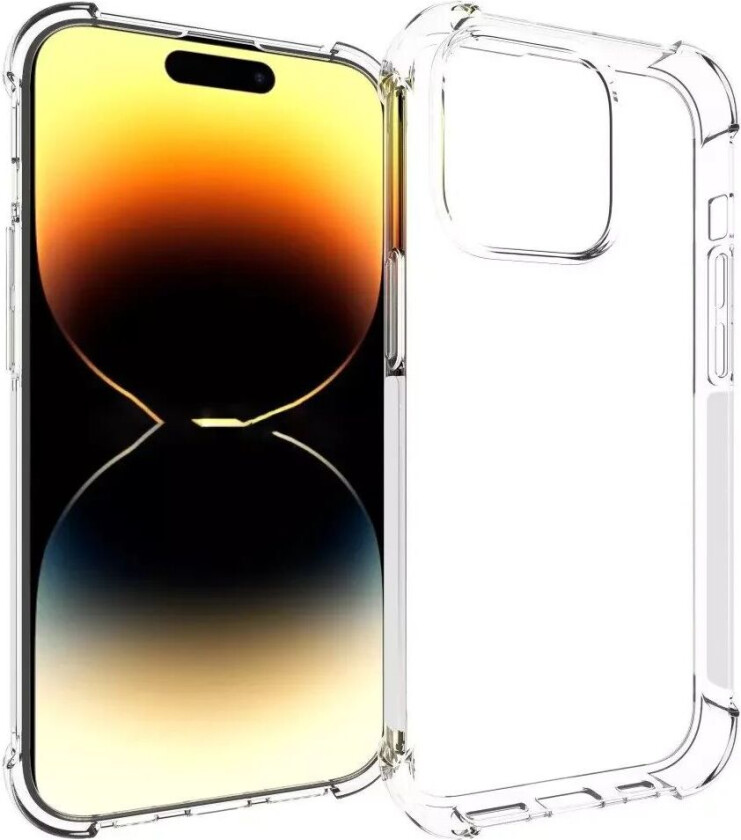 iPhone 15 Pro Fleksibel Plast Airbag Deksel - Gjennomsiktig