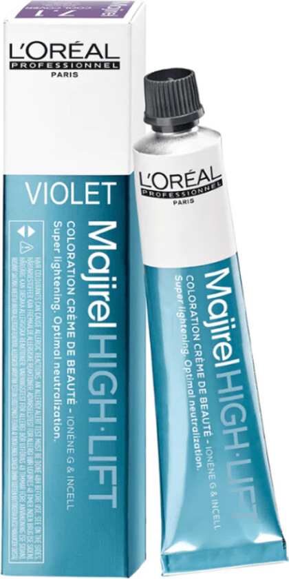 Permanent hårfarge - krem Majirel High-lift Violet L'Oreal Expert Professionnel (50 ml)