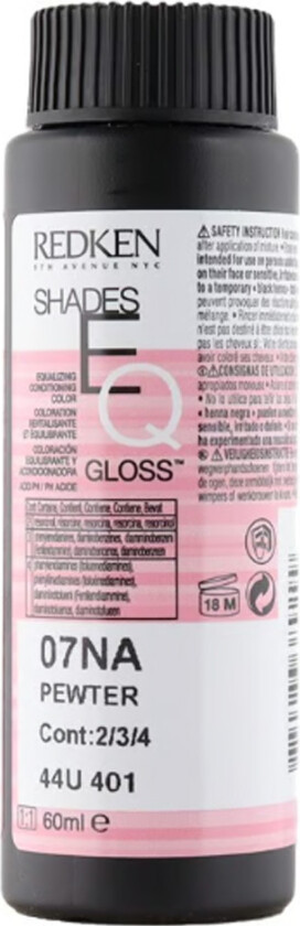 Halvmidlertidig Farge Shades Eq Redken, 07NA - Pewter 60 ml