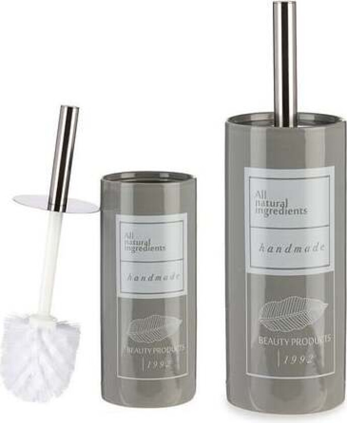 Toalettbørste naturlig keramikk (9,6 x 32 x 9,6 cm)