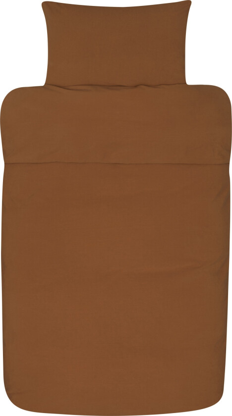 Høie Of Scandinavia Sengetøy 140x200 cm - Ensfarget kanel sengesett - Høie sengesett i 100% steinvasket bomull