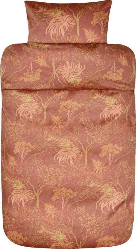 Høie Of Scandinavia Høie sengesett - 140x220 cm - Margrethe Terracotta - 100% bomullssateng sengetøy