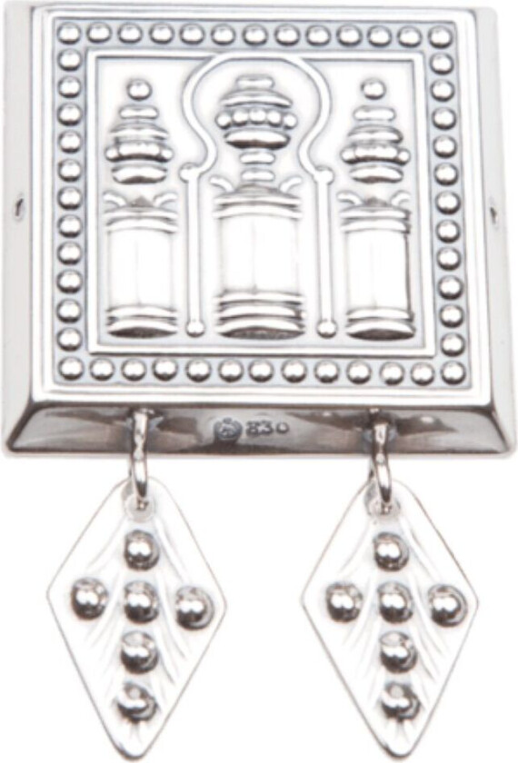 Beltestøl Nordmøre stor med løv i 830 oksidert sølv