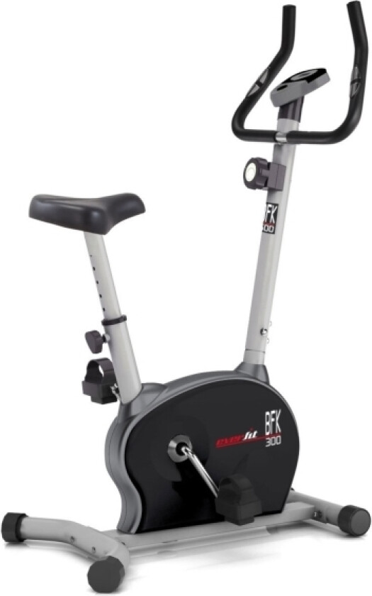 Everfit Bfk-300, 100 Kg, Kalorier, Distanse, Hjerte Rytme, Hastighet, Tid, Svart, Grå, Håndgrepssensorer, Vertikal, 730 Mm