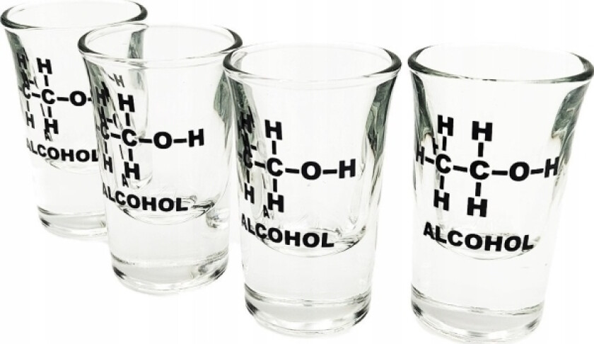 - Shotglass Med Alkoholformel 4 Stk.