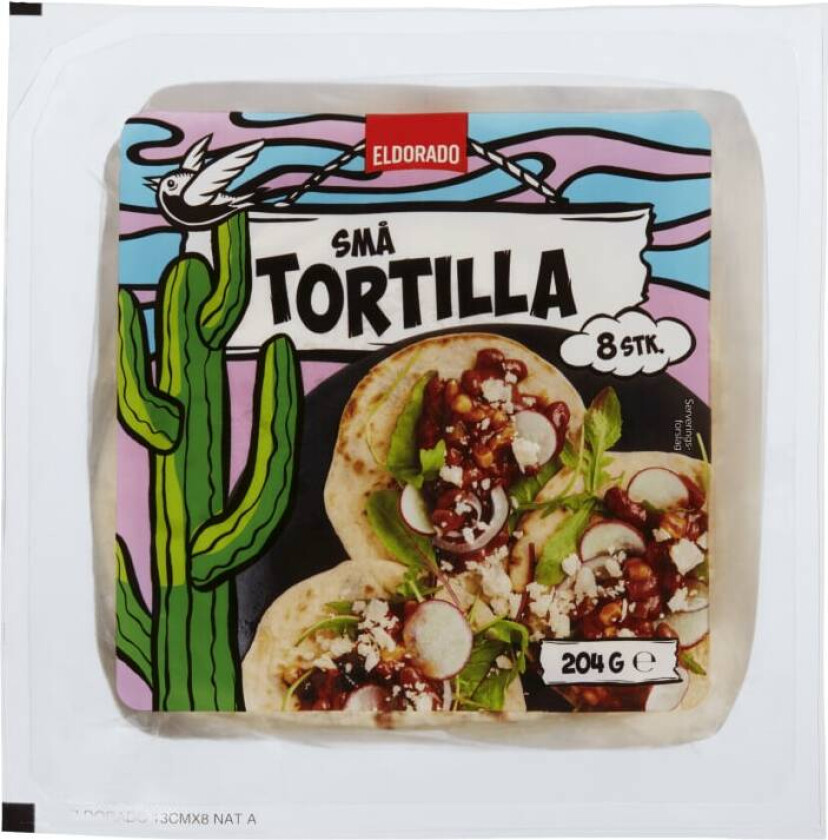 Tortilla Soft Hvete 13cm 8stk 200g