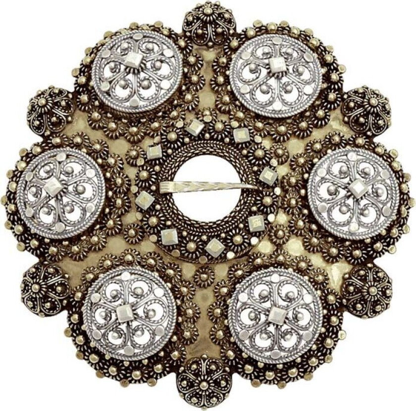 Bilde av Bolesølje Telemark i 830 oksidert og antikkforgylt sølv