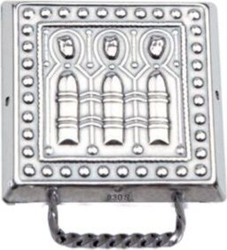 Veskestøl Nordmøre liten med kort hempe i 830 okisdert sølv