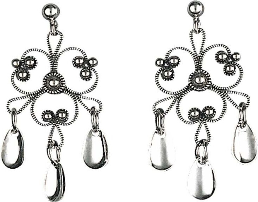 , Øredobber i 830 oksidert sølv