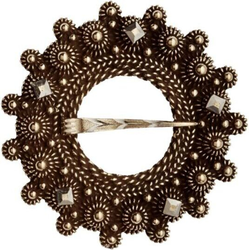 Halsring Telemark i 830 antikkforgylt sølv