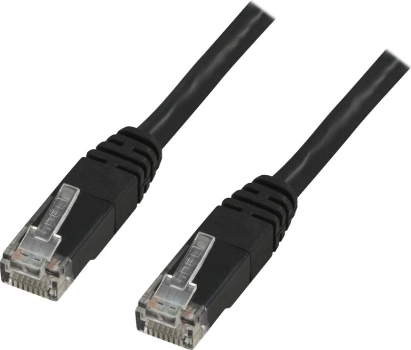 - Koblingskabel - RJ-45 (hann) til RJ-45 (hann) - 7 m - UTP - CAT 6 - formstøpt - svart