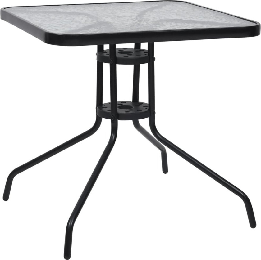 Hagebord svart 70x70x70 cm stål