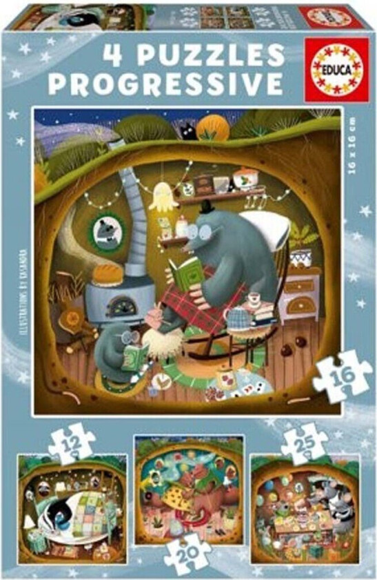 Educa 4-in-1 Forest Tales 12-16-20-25