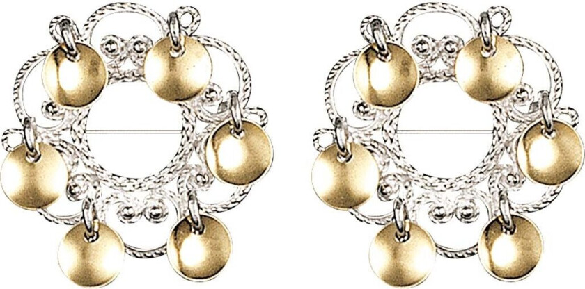 Sjalfeste Nordland i 830 hvitt og forgylt sølv