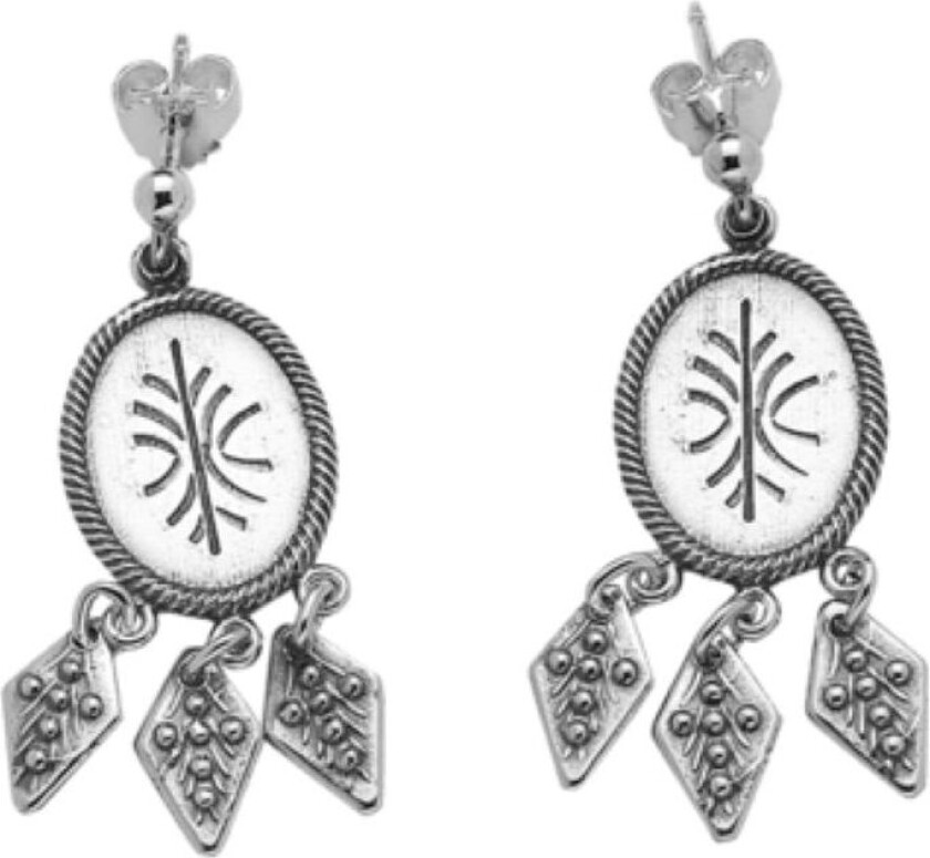 Ørepynt Oppdal i 830 oksidert sølv