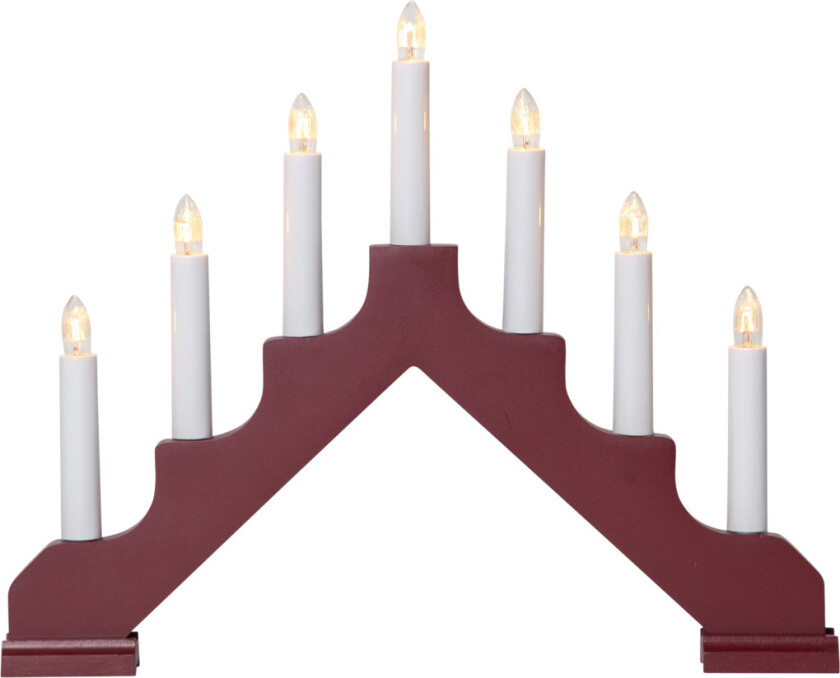 Adventsstake med 7 armer Rød