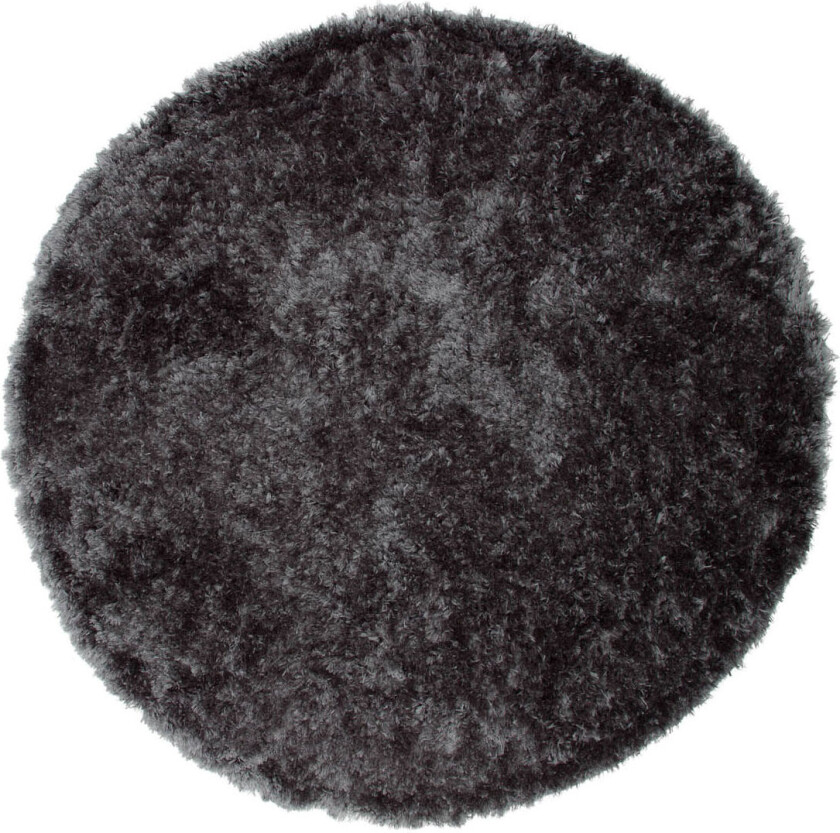 Natta teppe Ø200 cm polyester mørkegrå.