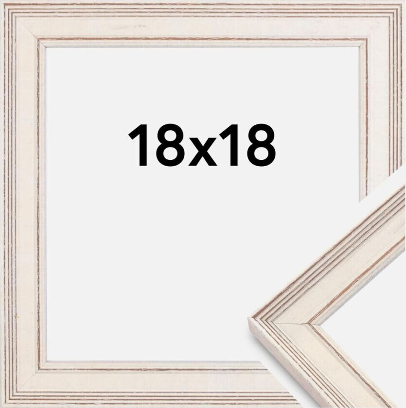 Ramme Shabby Chic Hvit 18x18 Cm
