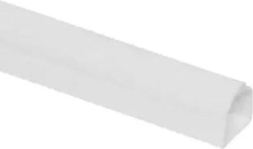 Kabelkanal med myk leppe hvit Ø8,5 mm 2 m