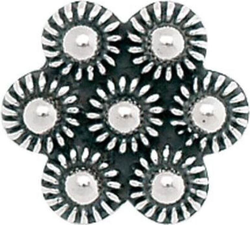 Knapp Valdres i 830 oksidert sølv med kruser