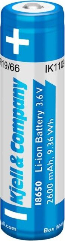 18650 Li-ion-batteri 3,6 V 2600 mAh