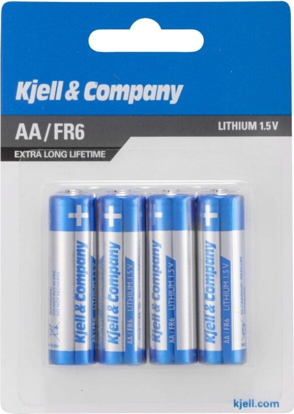 AA-litiumbatterier, 4-pk.