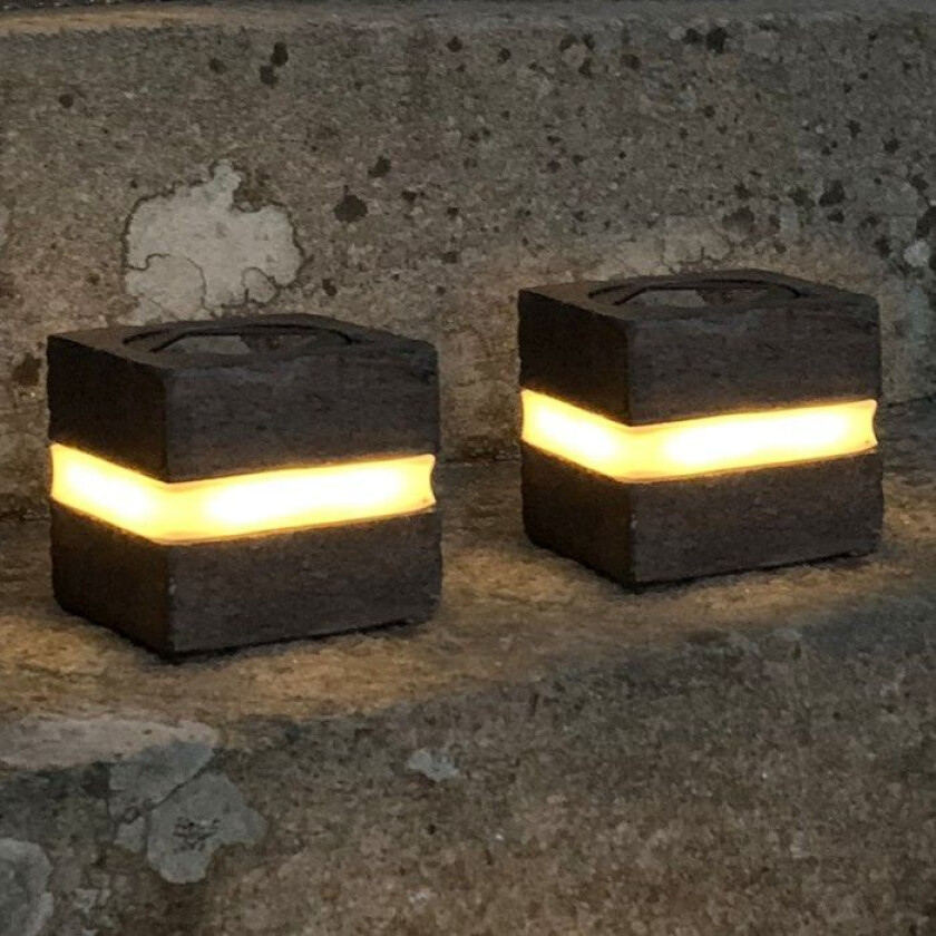 Stonecube Hagesbelysning med solceller 2-pk.