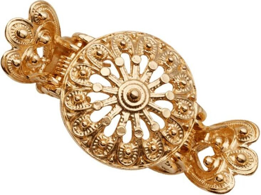 Hårklype Oda i 830 forgylt sølv, stor størrelse