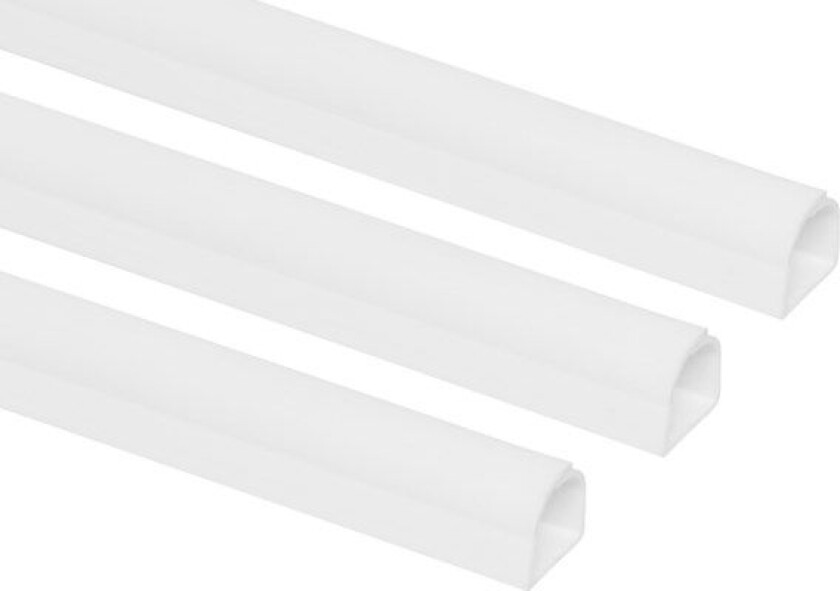 Kabelkanal Hvit 8x7 mm 1 m 3-pk.