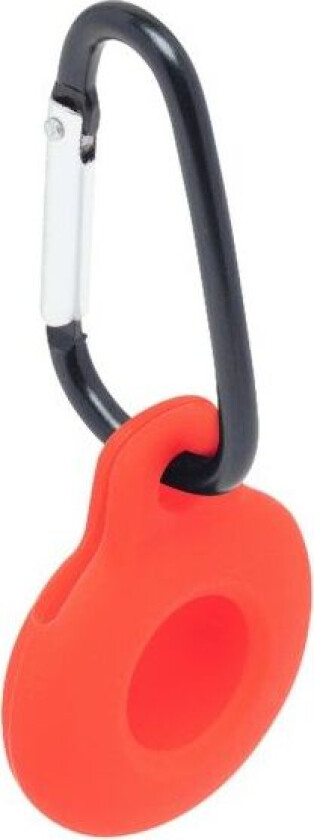 AirTag Silikonetui med karabinkrok Rød