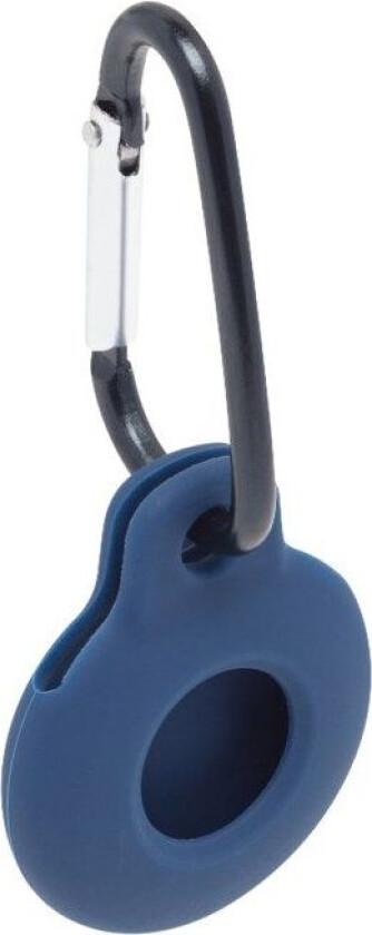 AirTag Silikonetui med karabinkrok Blå