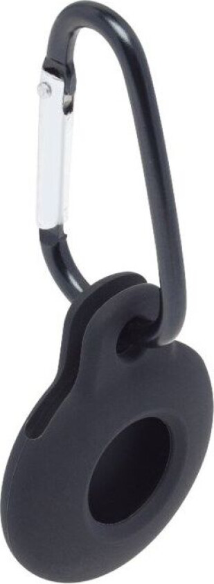 AirTag Silikonetui med karabinkrok Svart