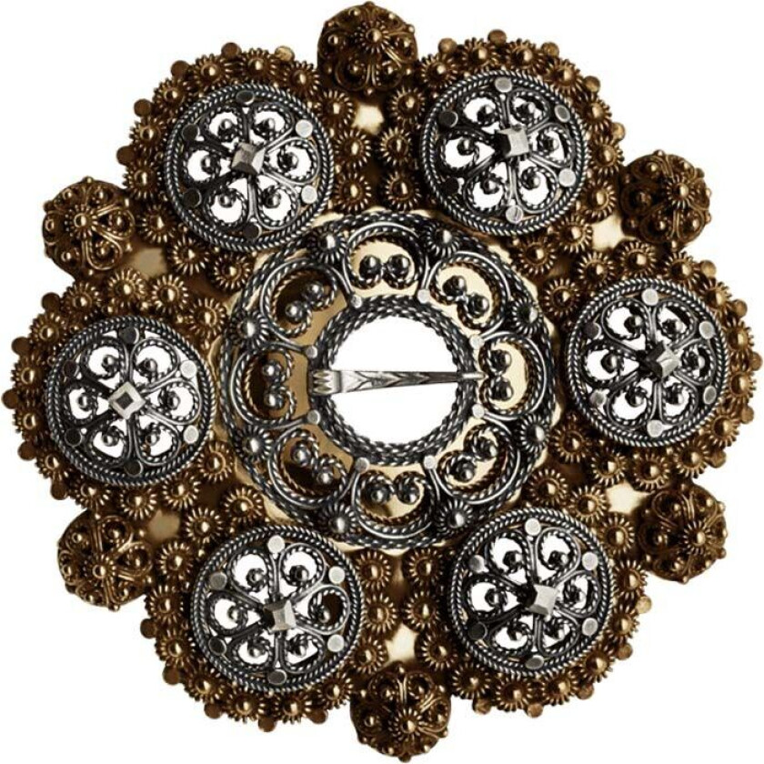 Bilde av Bolesølje Telemark i 830 oksidert og antikkforgylt sølv