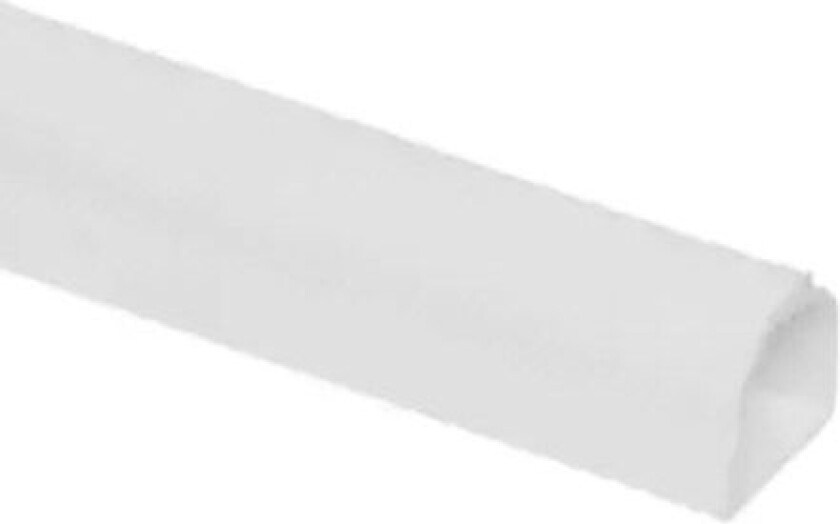 Kabelkanal med myk leppe hvit Ø10,5 mm 2 m