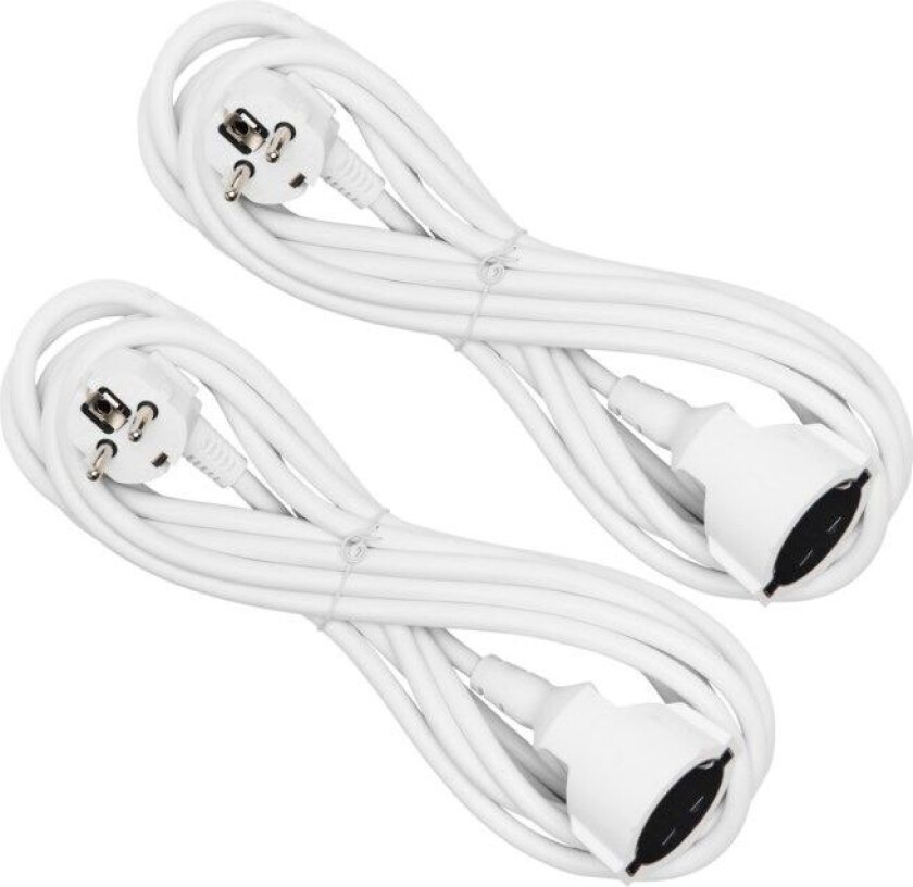 Jordet forlengelseskabel 5 m 2-pk.
